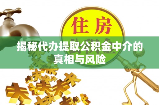 黄州揭秘代办提取公积金中介的真相与风险