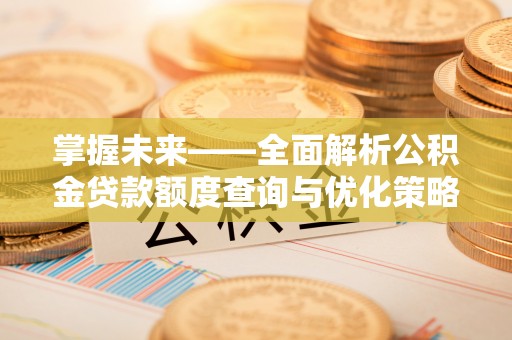 黄州掌握未来——全面解析公积金贷款额度查询与优化策略